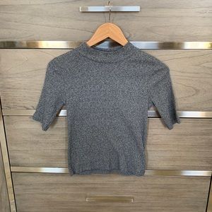 H&M Cropped Mock Top